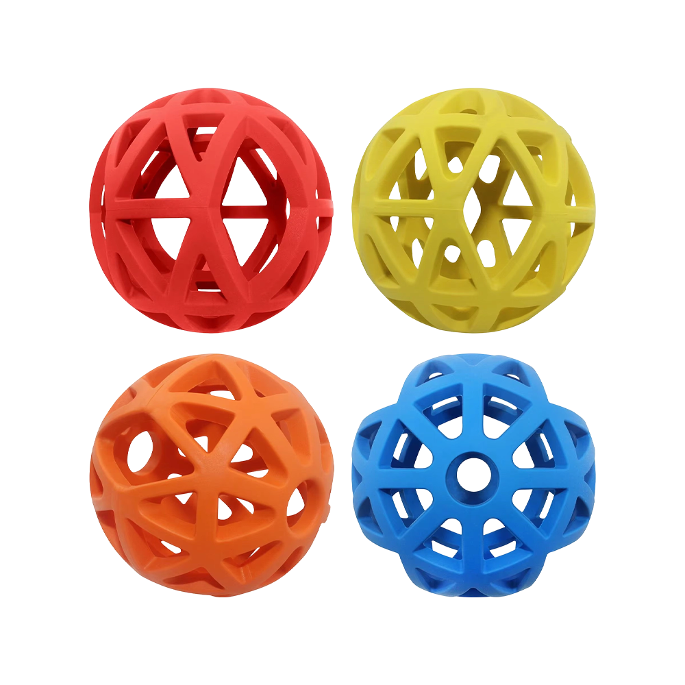 Bola de brinquedo de borracha oca para animais de estimação