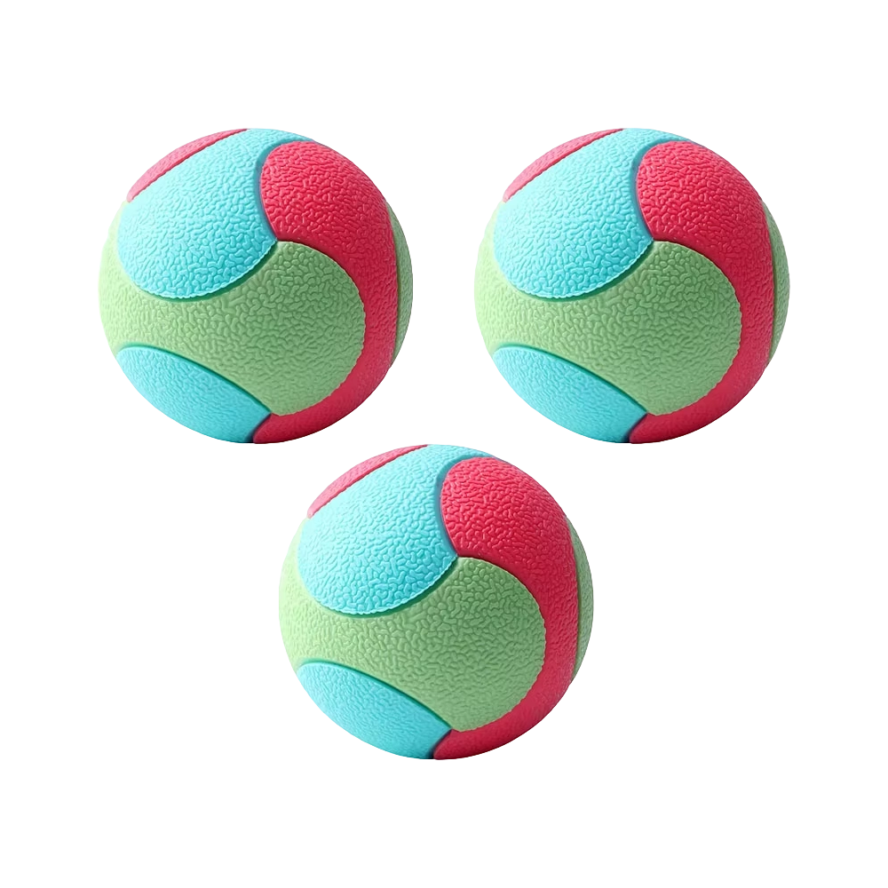 Bola de brinquedo para animais de estimação - Bola TPR sólida com cor bloqueada