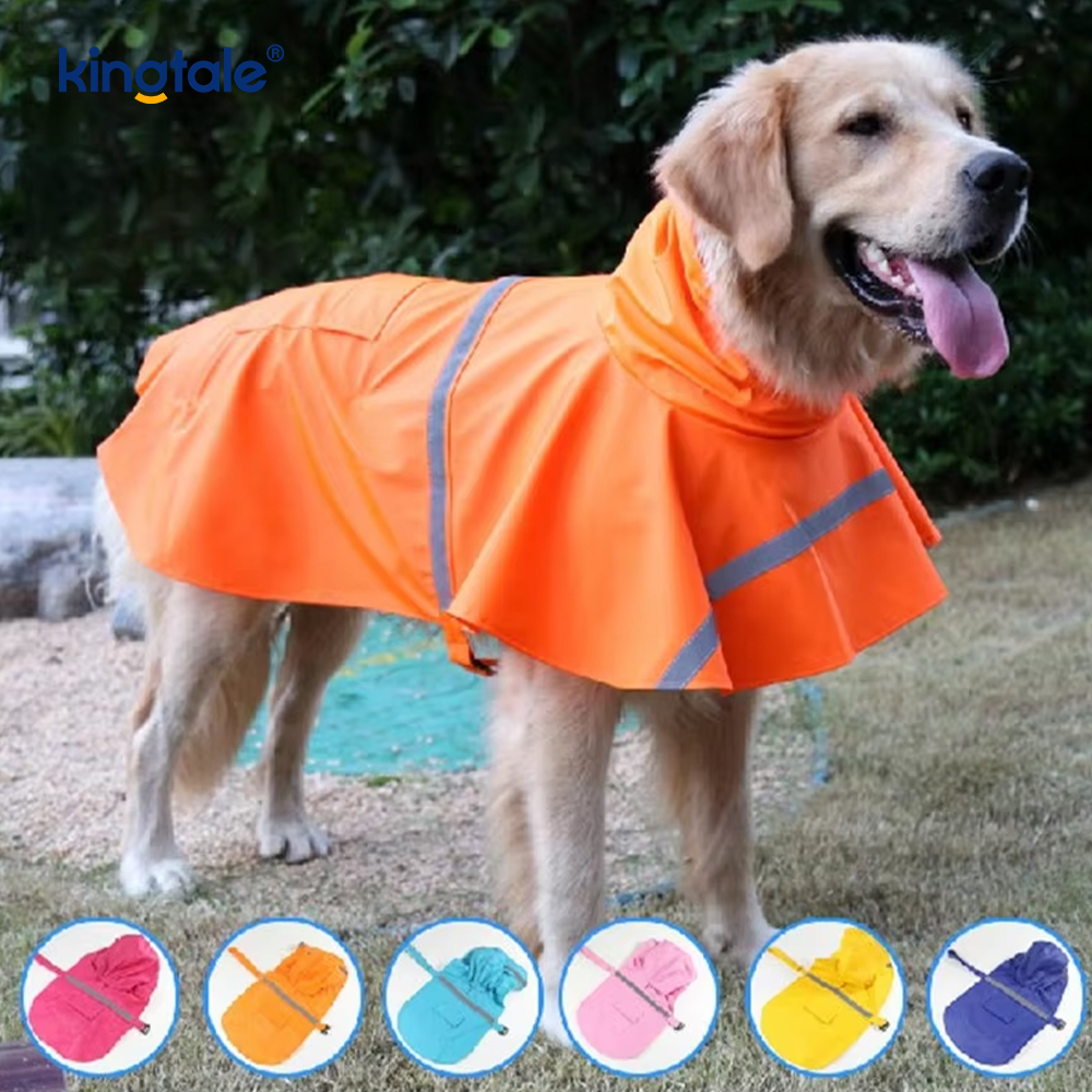 Capa de chuva para cachorro multicolorida