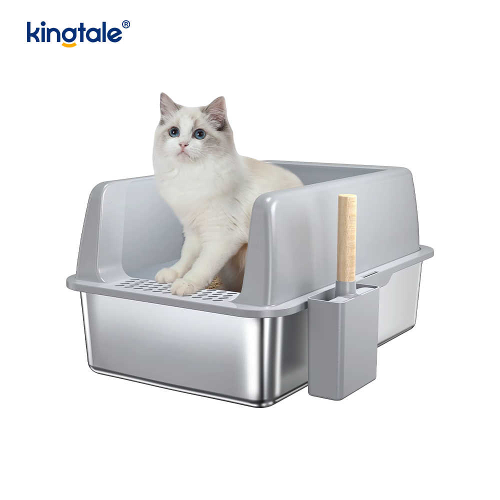 Caixa de areia para gatos com pedal anti-areia