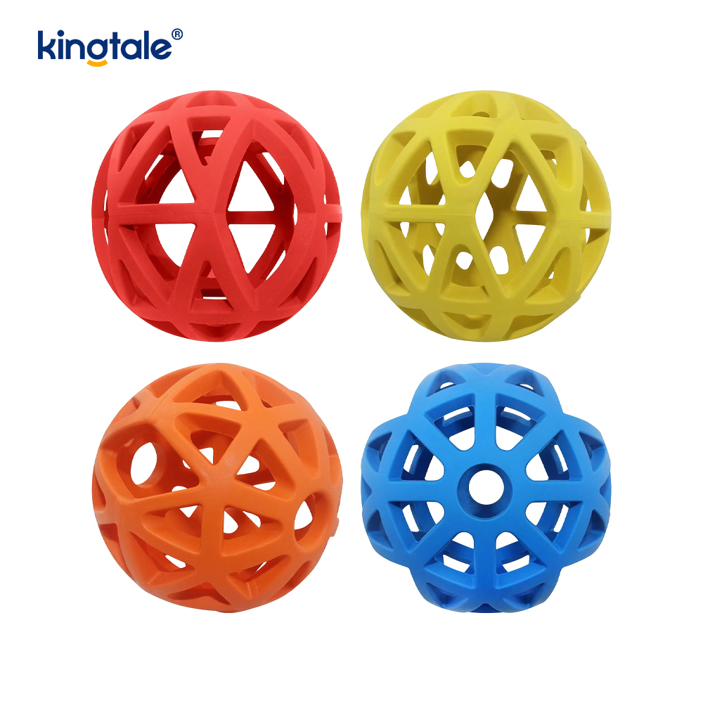 Bola de brinquedo de borracha oca para animais de estimação