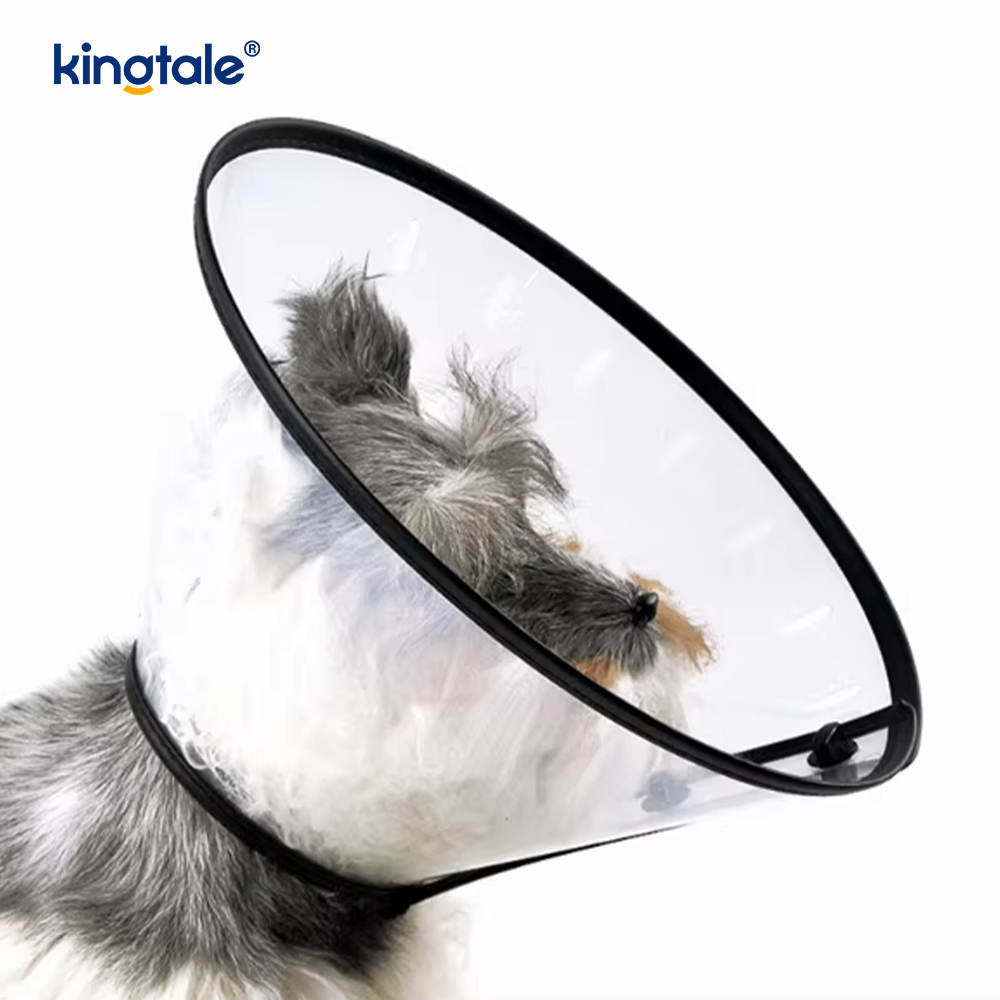 Coleira ajustável macia para recuperação de animais de estimação, para cães e gatos, plástico sólido sustentável, personalizado, cone de plástico protetor
