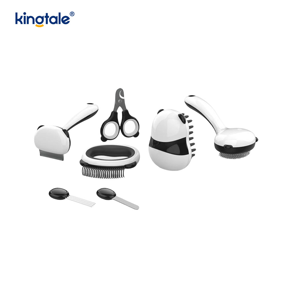Conjunto de produtos de limpeza para animais de estimação Escova de banho modelo Panda