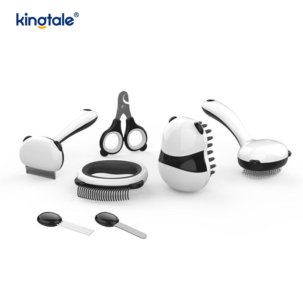 Conjunto de produtos de limpeza para animais de estimação Escova de banho modelo Panda