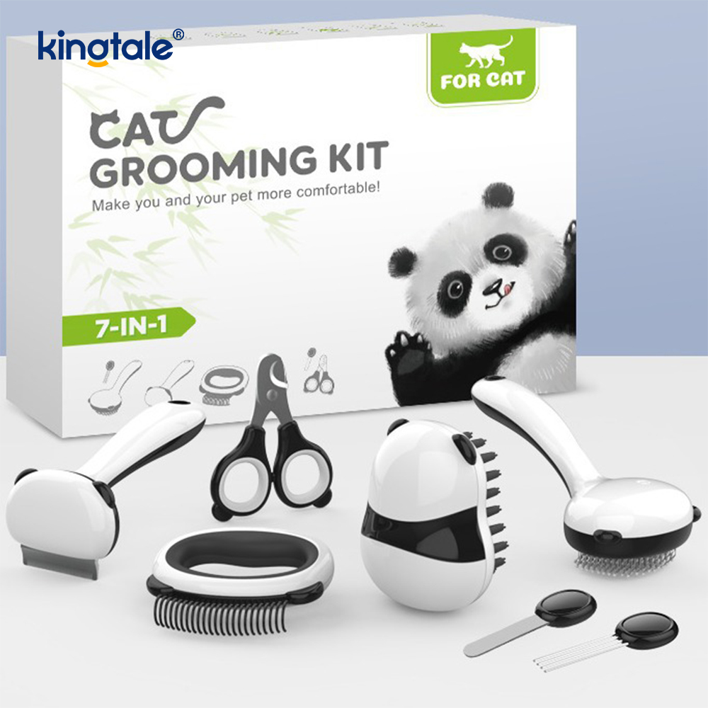 Conjunto de produtos de limpeza para animais de estimação Escova de banho modelo Panda