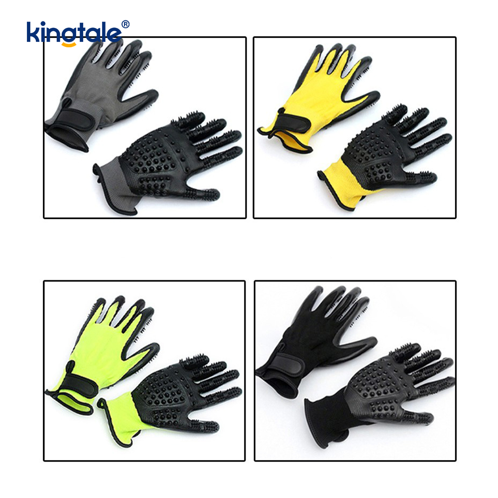 Luva removedora de pêlos de animais de estimação Luva suave para cuidados com animais de estimação Escova Deshedding Glove