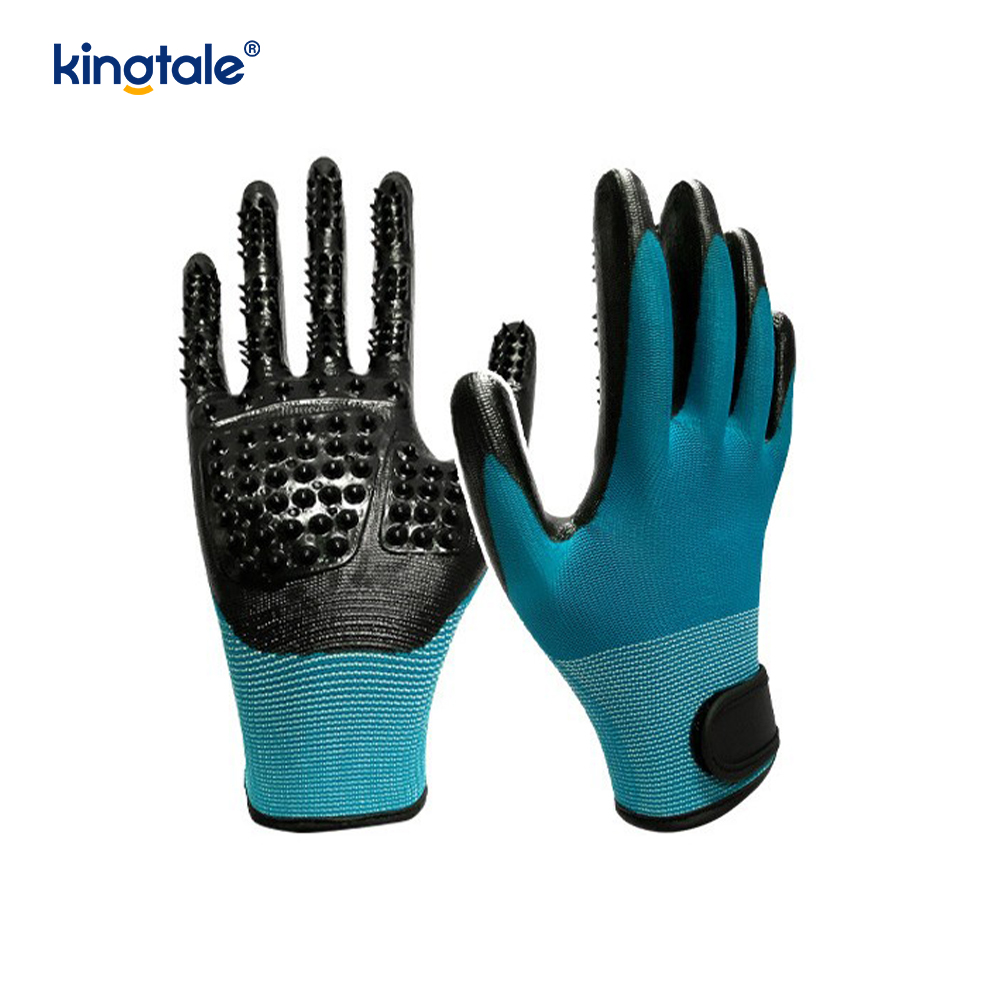 Luva removedora de pêlos de animais de estimação Luva suave para cuidados com animais de estimação Escova Deshedding Glove