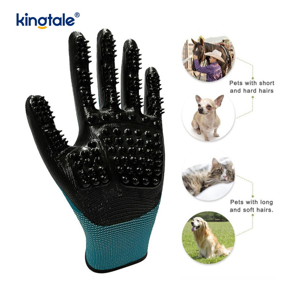 Luva removedora de pêlos de animais de estimação Luva suave para cuidados com animais de estimação Escova Deshedding Glove