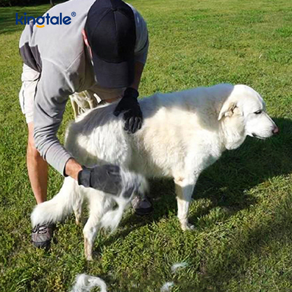 Luva removedora de pêlos de animais de estimação Luva suave para cuidados com animais de estimação Escova Deshedding Glove