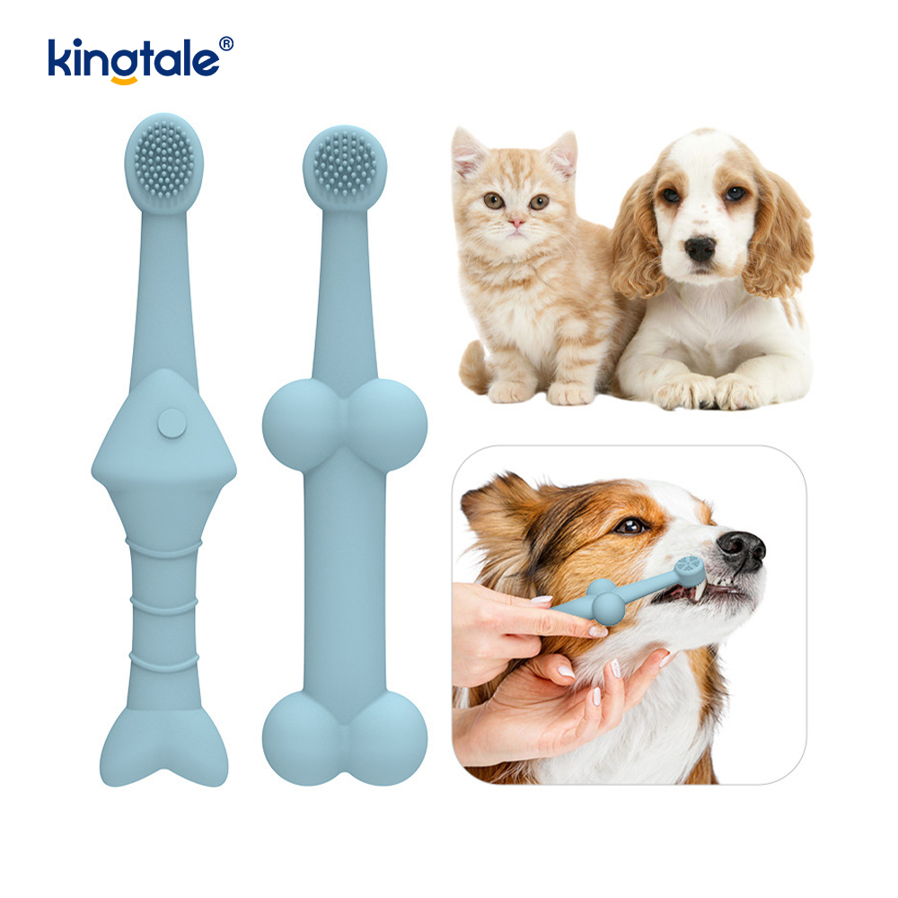 Nova escova de dentes para animais de estimação projetada para limpar os dentes e ajudar a prevenir o tártaro