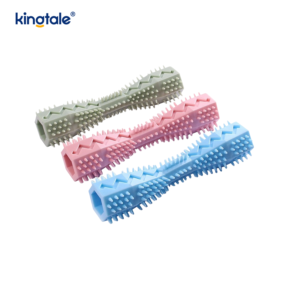 Dentição do animal de estimação e brinquedos sextavados dos cuidados dentários para limpar os dentes