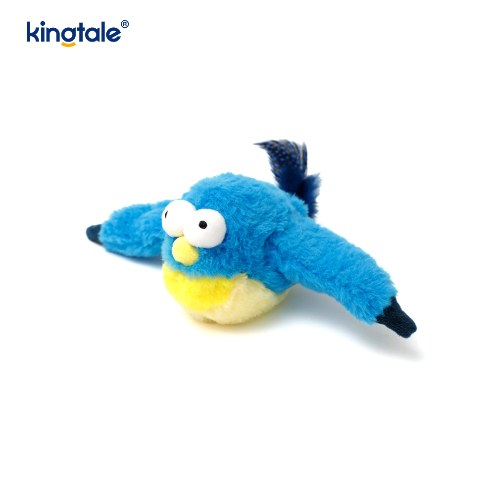 Brinquedo simulado do luxuoso do animal de estimação do pardal para todas as raças gato kicker catnip brinquedos pardal