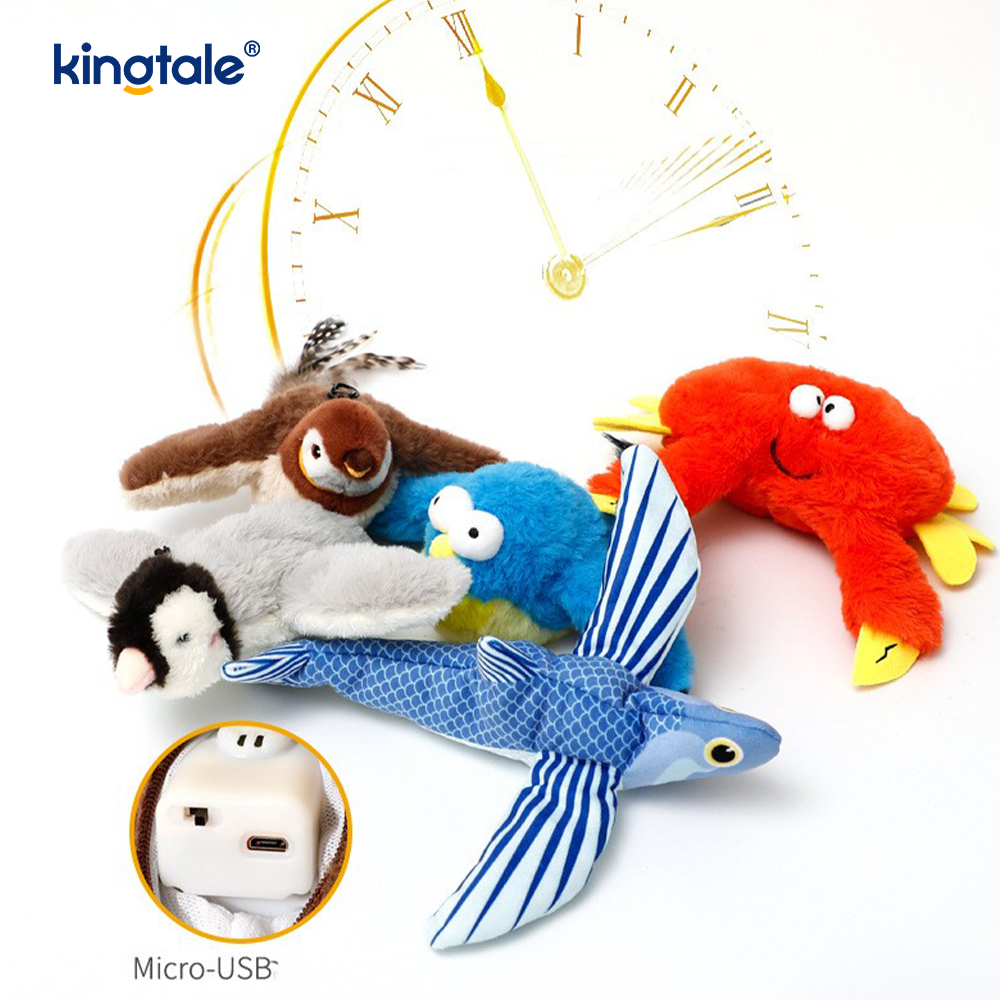 Brinquedo simulado do luxuoso do animal de estimação do pardal para todas as raças gato kicker catnip brinquedos pardal