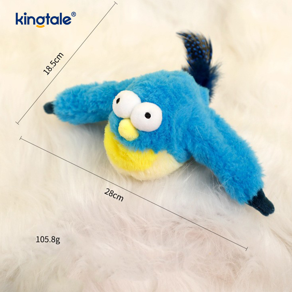 Brinquedo simulado do luxuoso do animal de estimação do pardal para todas as raças gato kicker catnip brinquedos pardal