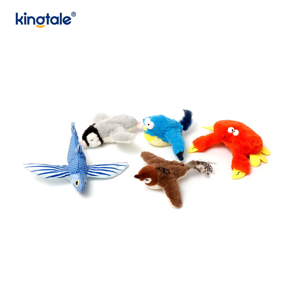 Brinquedo simulado do luxuoso do animal de estimação do pardal para todas as raças gato kicker catnip brinquedos pardal