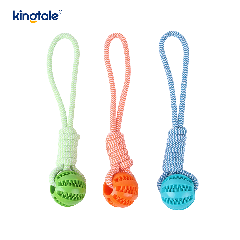 Bola de borracha mastigável extraível para brinquedo de cachorro, interna e externa