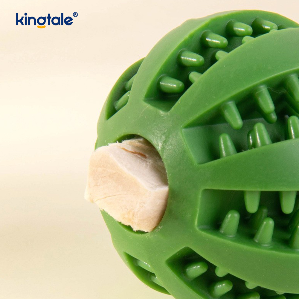 Bola de borracha mastigável extraível para brinquedo de cachorro, interna e externa