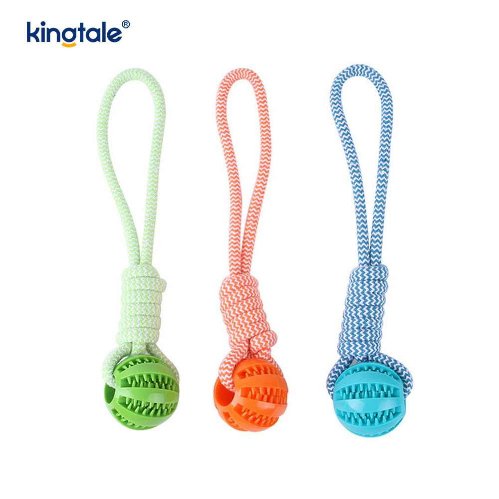 Bola de borracha mastigável extraível para brinquedo de cachorro, interna e externa