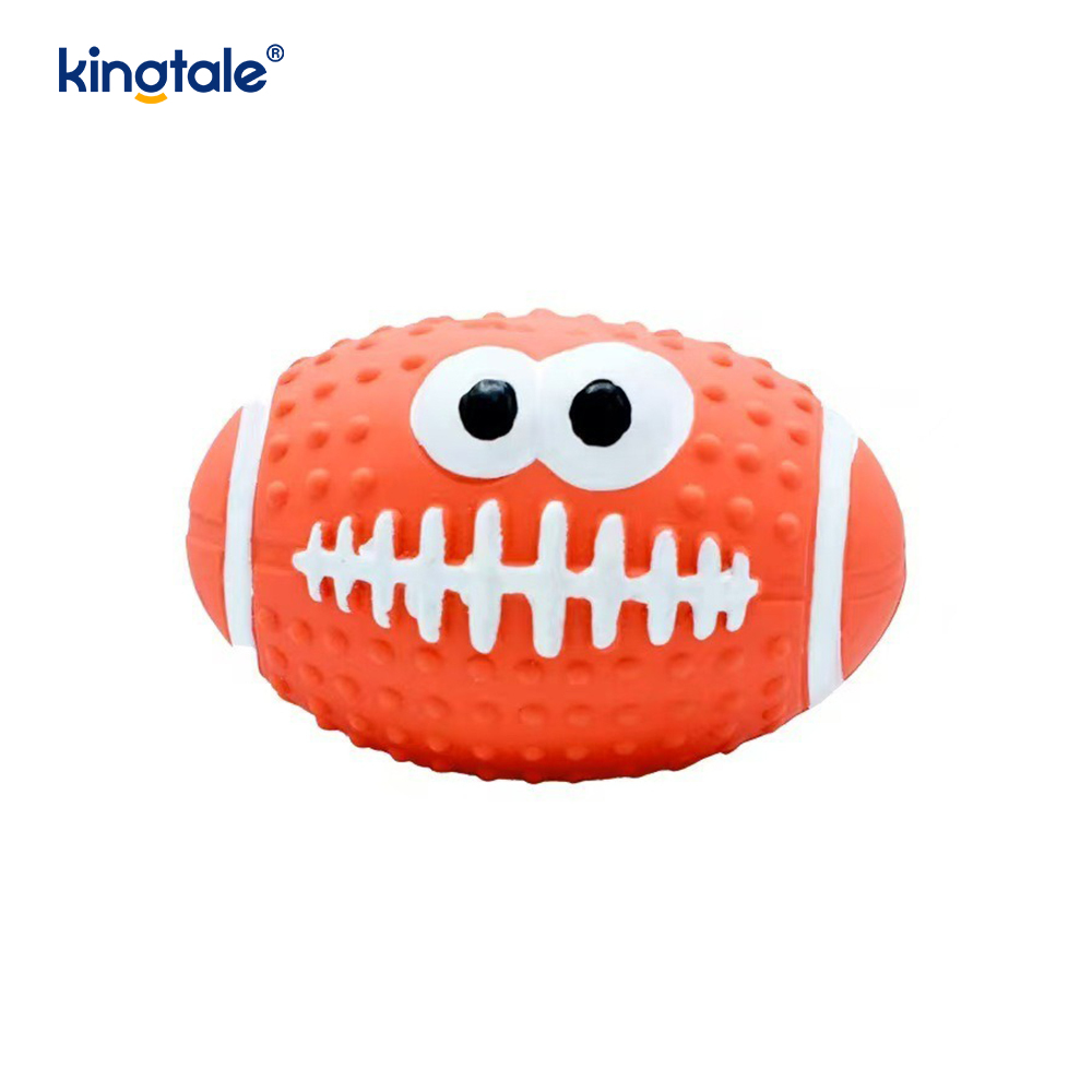Pet Toy Latex que faz a bola sadia da cara do smiley interna e exterior