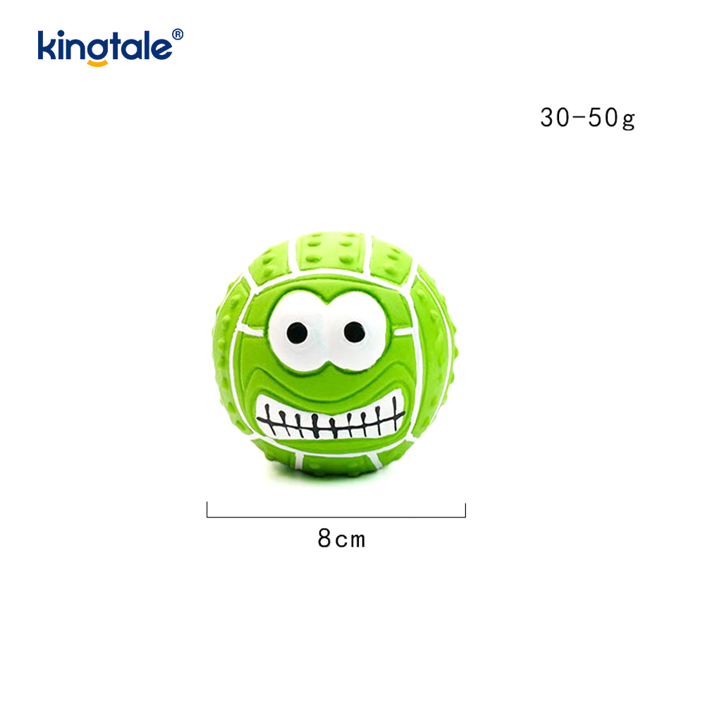 Pet Toy Latex que faz a bola sadia da cara do smiley interna e exterior