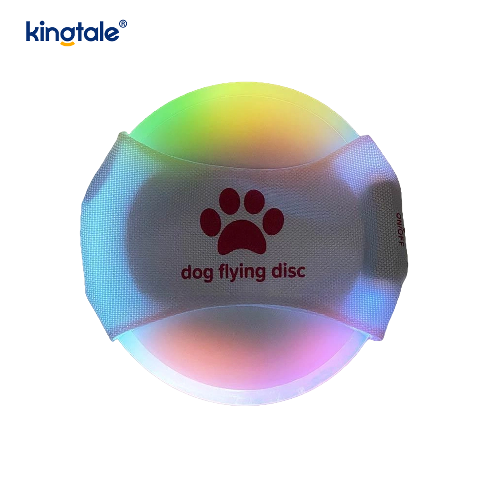 Pet Light-Up Frisbee Alta Visibilidade Iluminado Pet Training Jogando Jogando Para Exercício