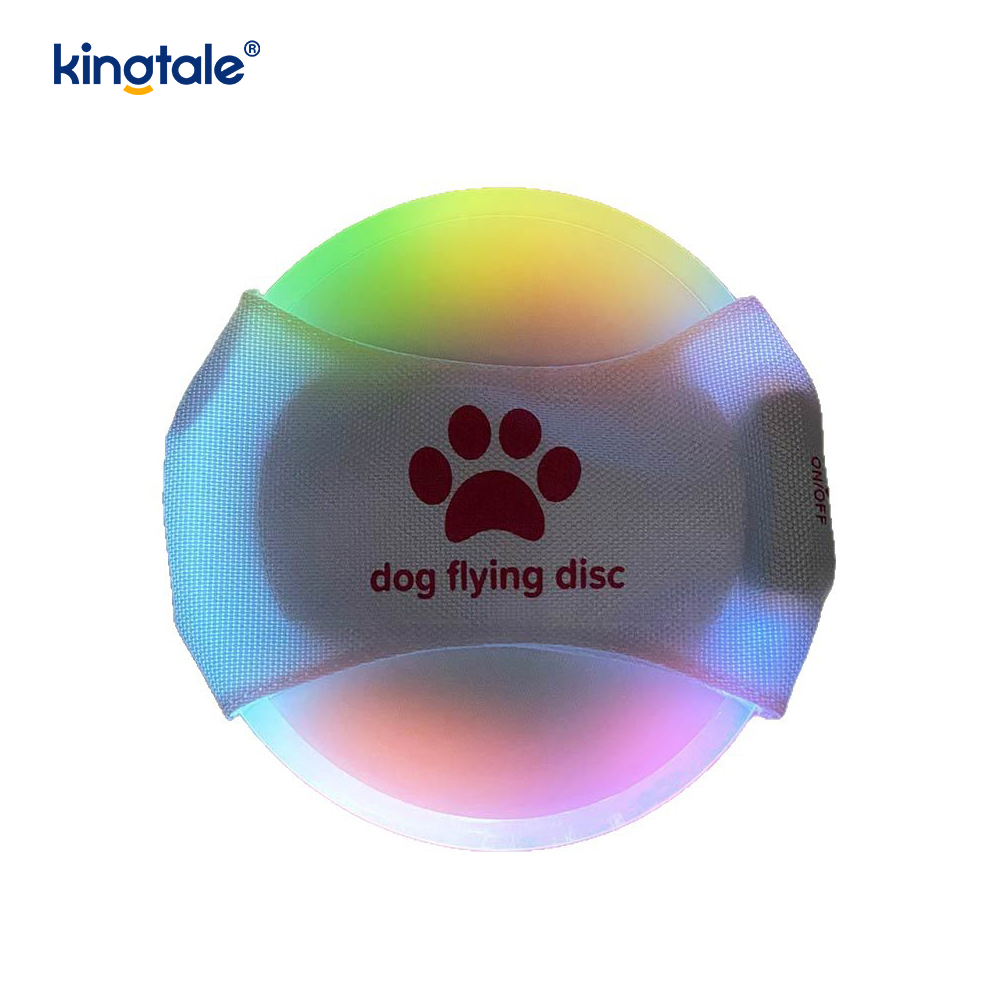 Pet Light-Up Frisbee Alta Visibilidade Iluminado Pet Training Jogando Jogando Para Exercício