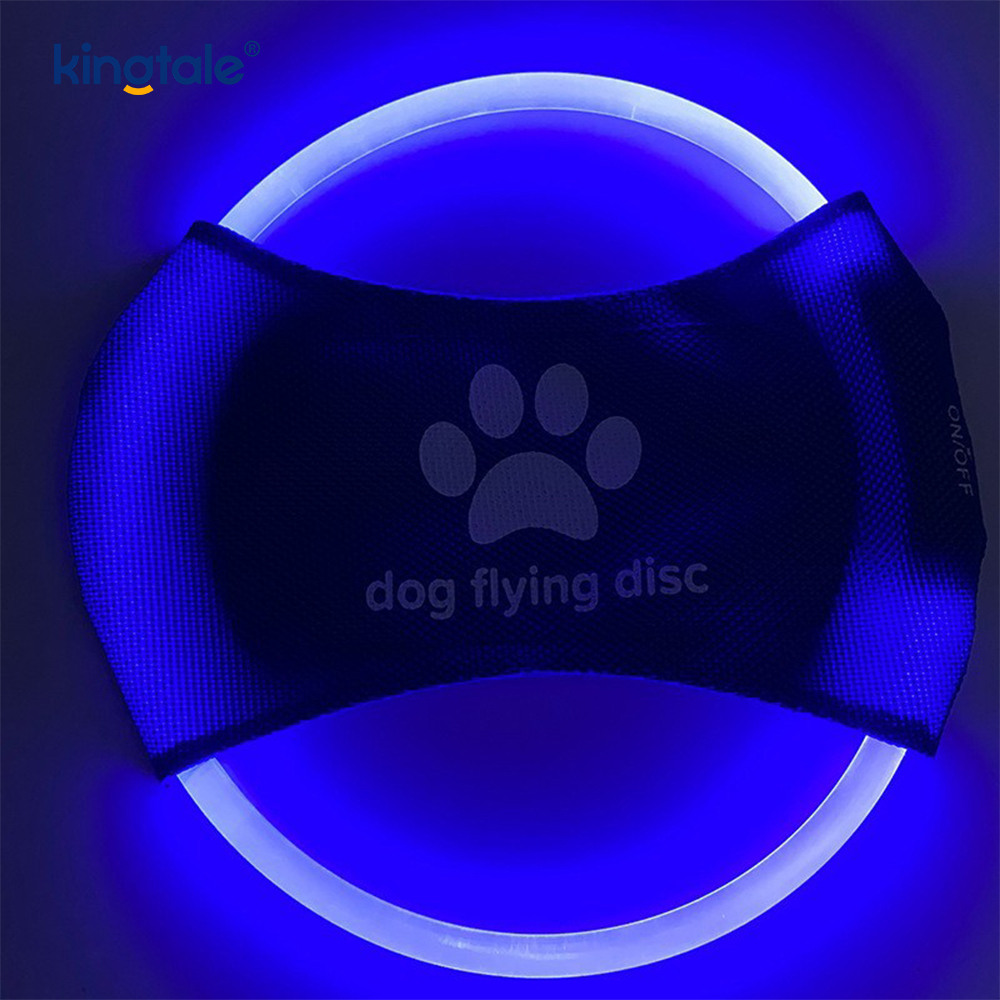 Pet Light-Up Frisbee Alta Visibilidade Iluminado Pet Training Jogando Jogando Para Exercício