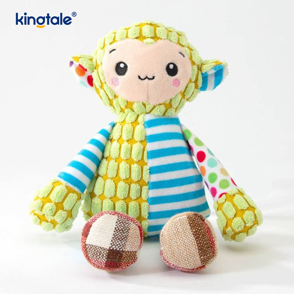 Brinquedo macio do animal de estimação do luxuoso do elefante azul com tela azul lavável à máquina