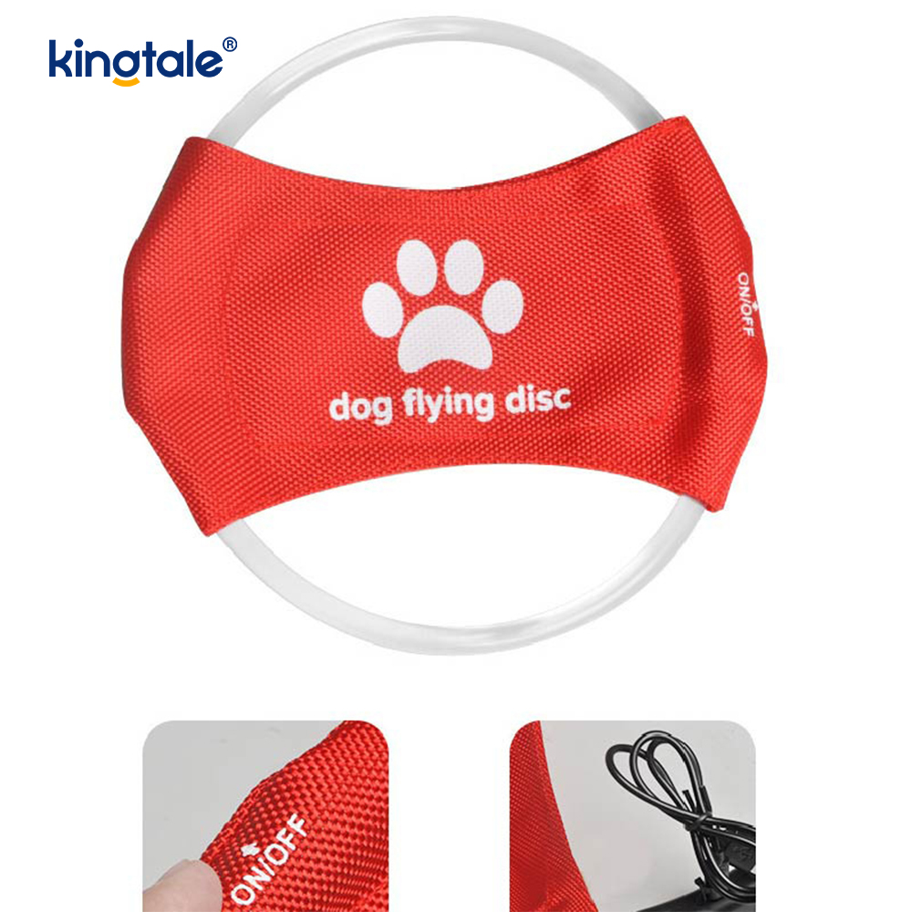 Pet Light-Up Frisbee Alta Visibilidade Iluminado Pet Training Jogando Jogando Para Exercício