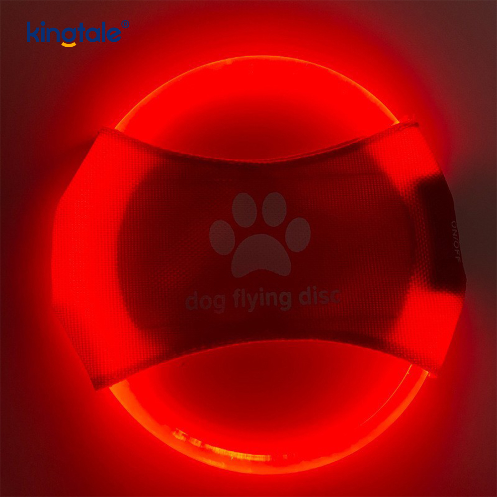 Pet Light-Up Frisbee Alta Visibilidade Iluminado Pet Training Jogando Jogando Para Exercício