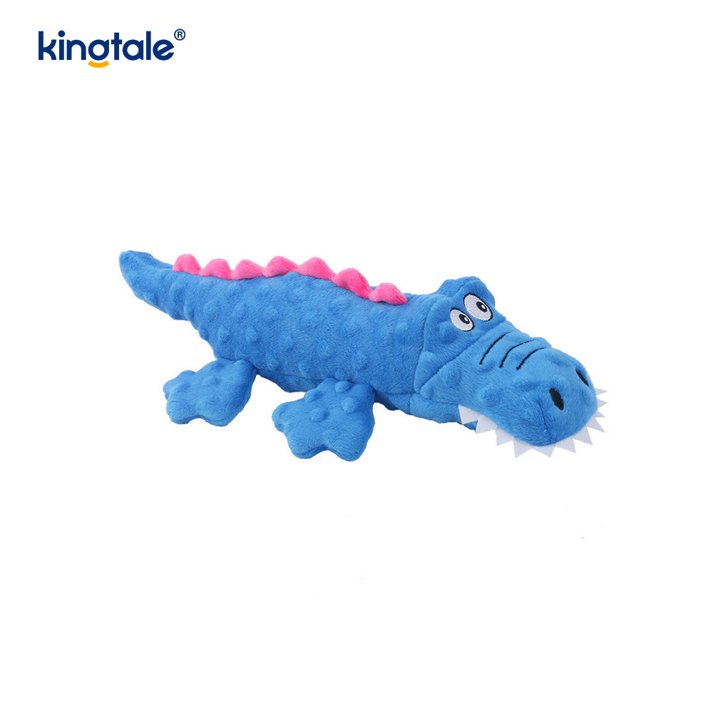 Brinquedo de pelúcia de crocodilo para animais de estimação para limpeza de dentes