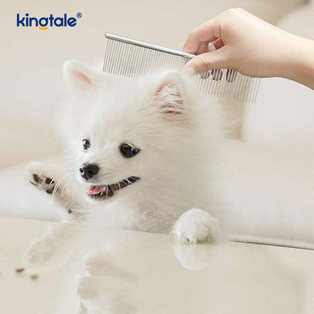 Pentes de aço inoxidável para cães, pente de metal para remoção de emaranhados e nós