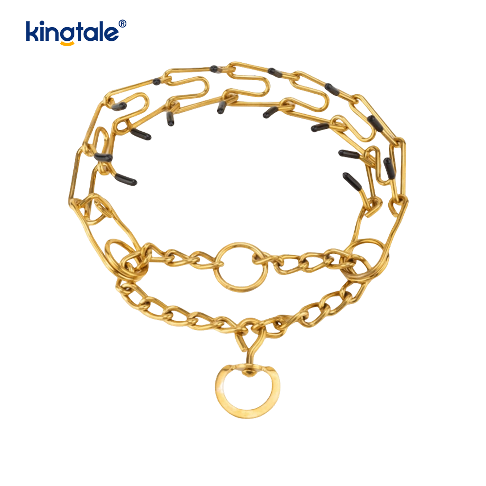 Coleiras de estrangulamento para animais de estimação, aço carbono, metal, coleira de treinamento para cães