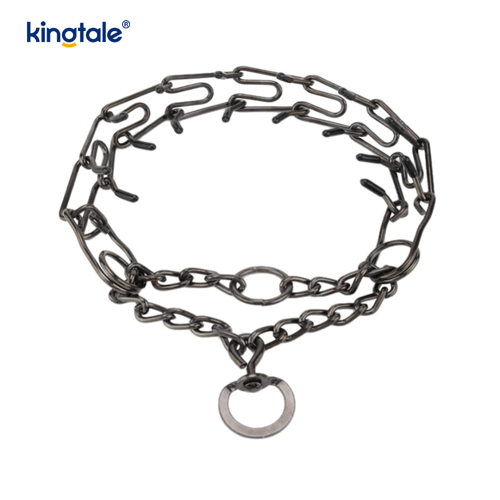 Coleiras de estrangulamento para animais de estimação, aço carbono, metal, coleira de treinamento para cães