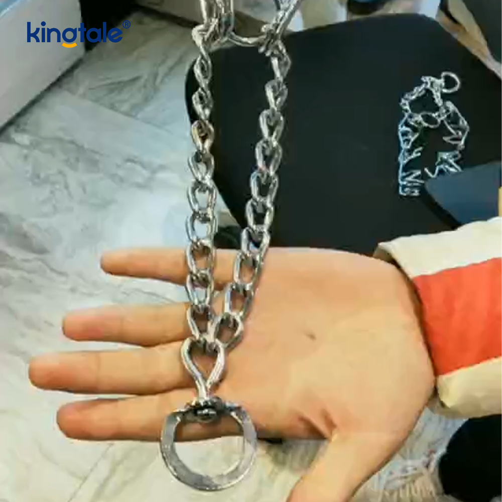Coleiras de estrangulamento para animais de estimação, aço carbono, metal, coleira de treinamento para cães