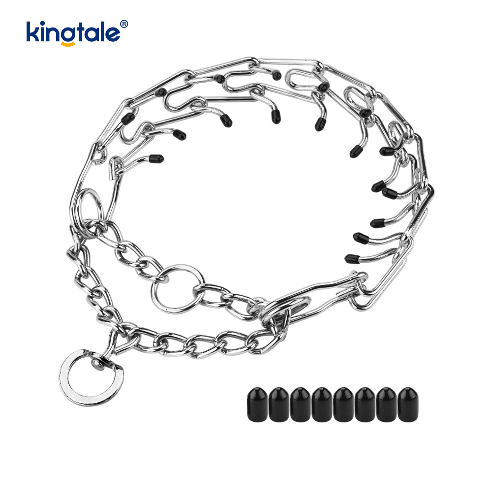 Coleiras de estrangulamento para animais de estimação, aço carbono, metal, coleira de treinamento para cães