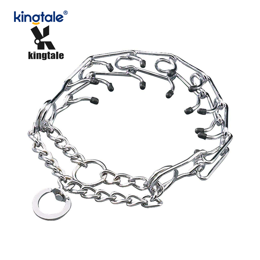 Coleiras de estrangulamento para animais de estimação, aço carbono, metal, coleira de treinamento para cães