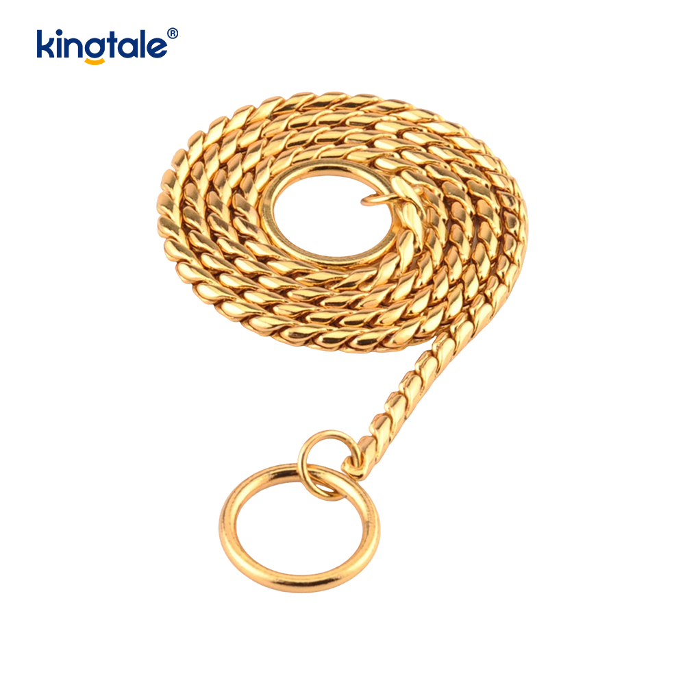 Coleira de cobre pura para cães cobra de metal para cães pequenos e médios