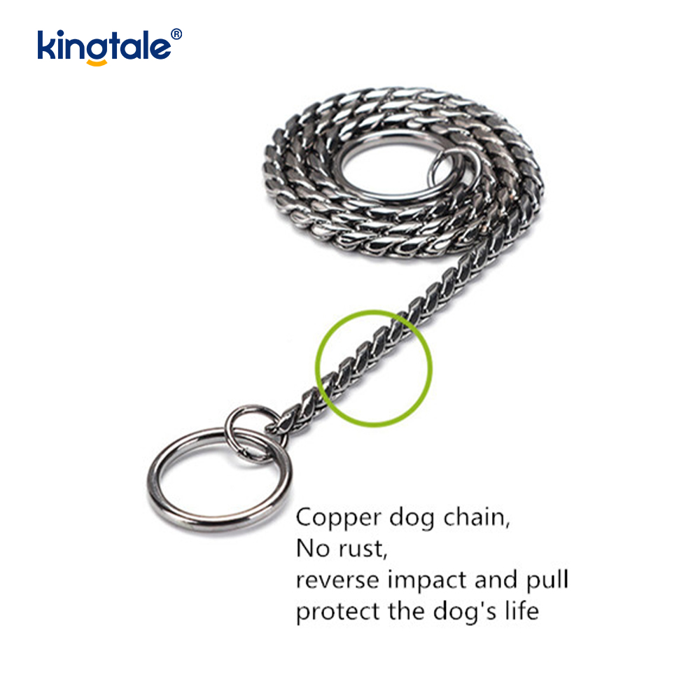 Coleira de cobre pura para cães cobra de metal para cães pequenos e médios