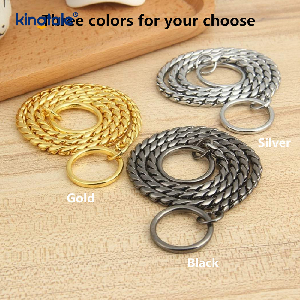 Coleira de cobre pura para cães cobra de metal para cães pequenos e médios