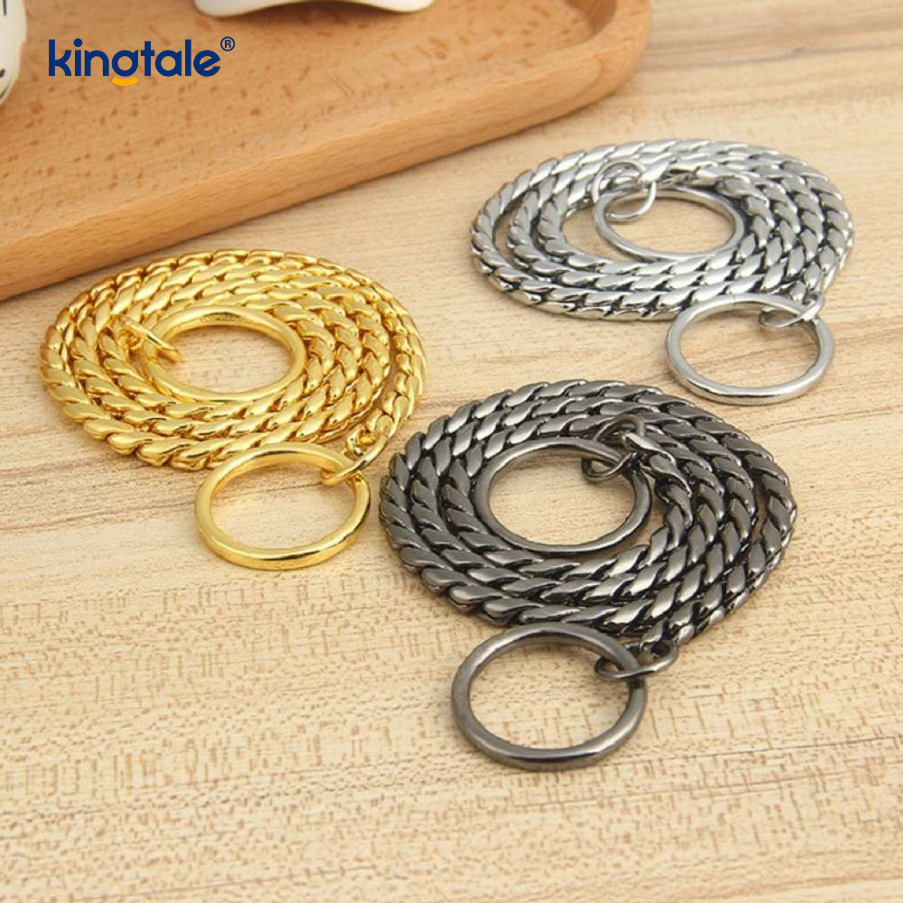 Coleira de cobre pura para cães cobra de metal para cães pequenos e médios