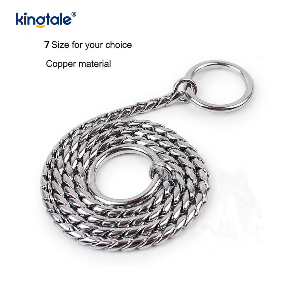 Coleira de cobre pura para cães cobra de metal para cães pequenos e médios