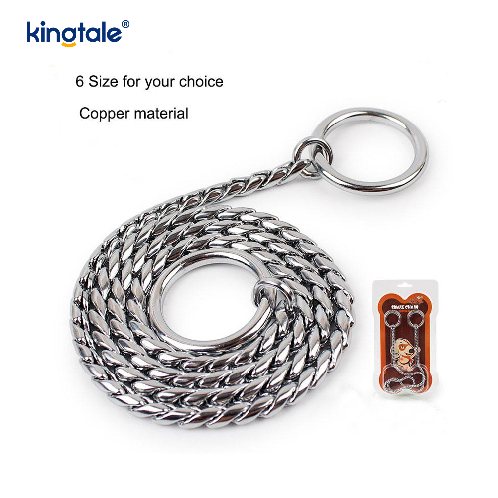 Coleira de cobre pura para cães cobra de metal para cães pequenos e médios