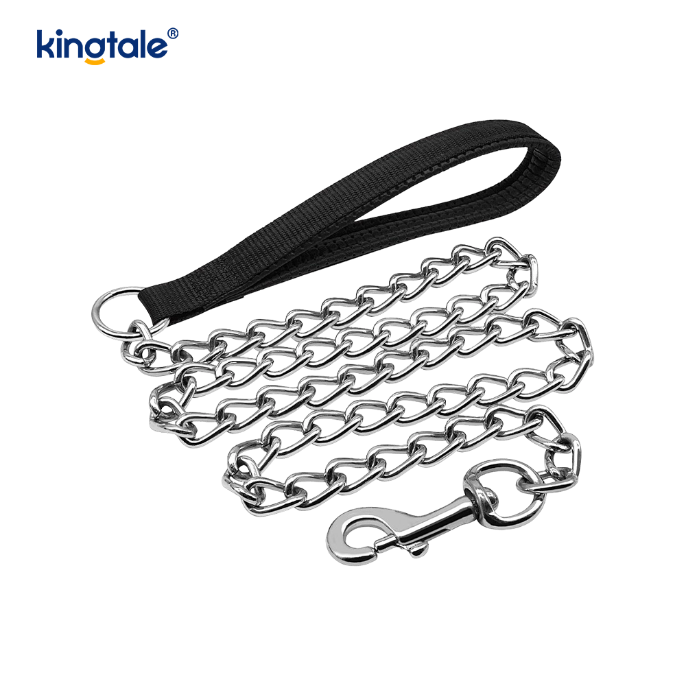 Ligação resistente da corrente do cão do metal feito sob encomenda com punho da espuma para cães