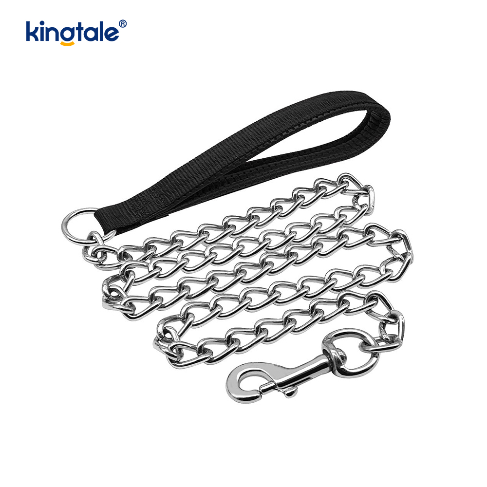 Ligação resistente da corrente do cão do metal feito sob encomenda com punho da espuma para cães