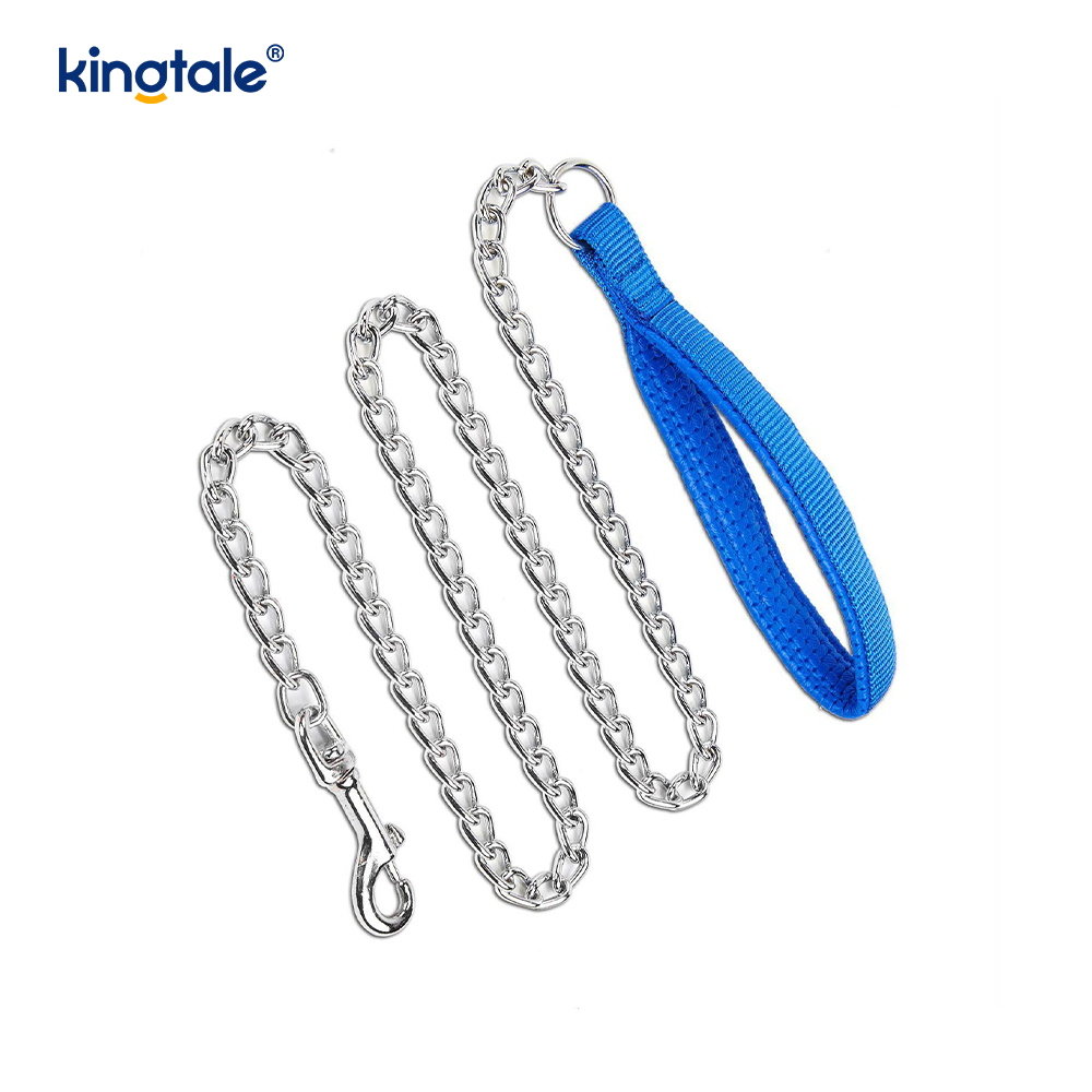Ligação resistente da corrente do cão do metal feito sob encomenda com punho da espuma para cães