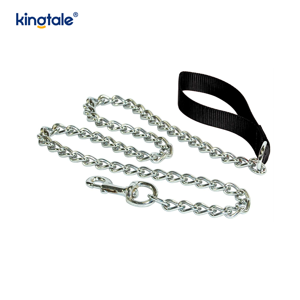 Ligação resistente da corrente do cão do metal feito sob encomenda com punho da espuma para cães