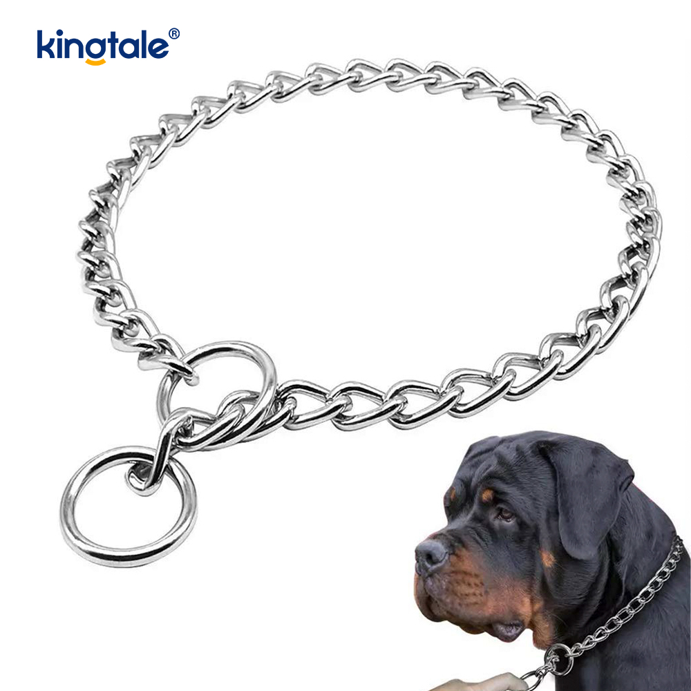 Corrente pesada do deslizamento P da coleira do bloqueador do cão do treinamento do metal para cães