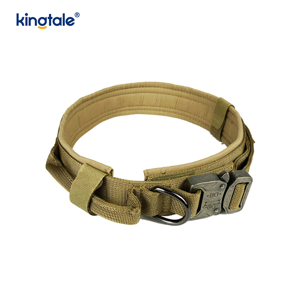 Coleira de cachorro com fivela de metal para serviço pesado Coleira de cachorro resistente