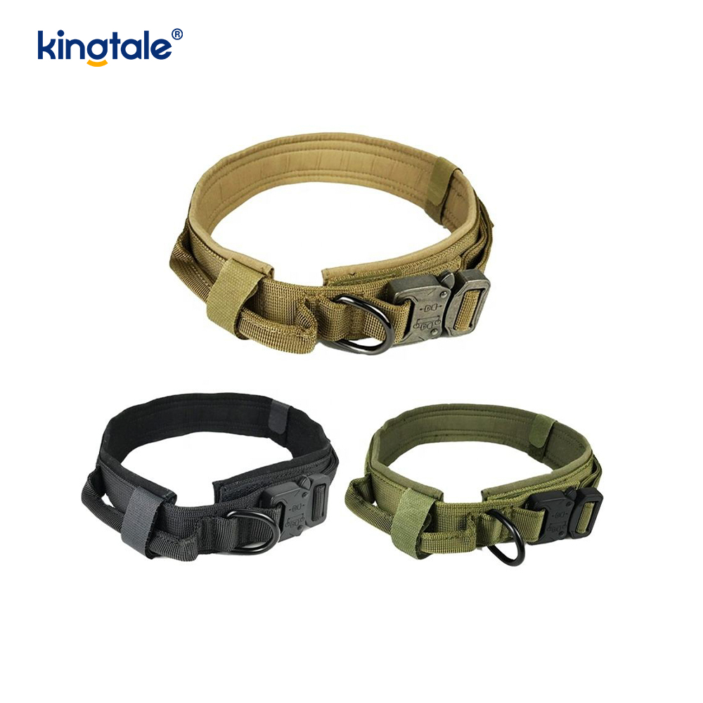 Coleira de cachorro com fivela de metal para serviço pesado Coleira de cachorro resistente